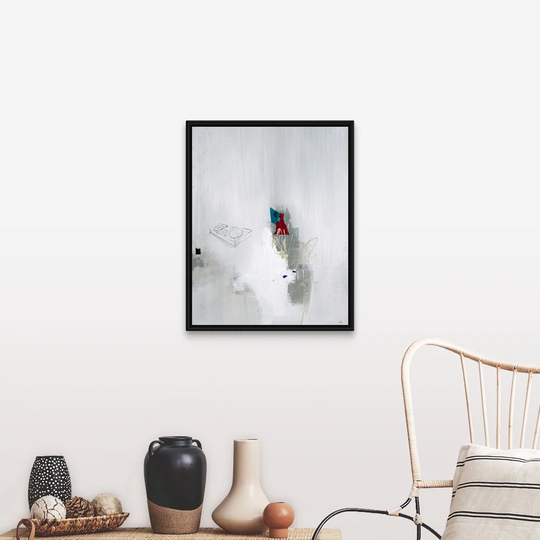 "Across the Block VI" Black Float Frame Canvas Art