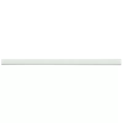 Blanco 7 7/8" x 3/8" Ceramic Pencil Liner Tile Trim in White