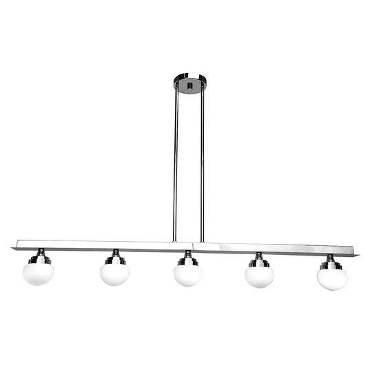 Access Lighting Classic 5 Light 43" Wide with Opal Shades