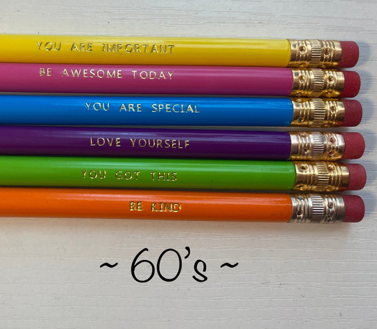 Back To School Motivational Pencils, Positivity, Inspirational Gift, Student, College, Kid Gift, Teacher, Supplies