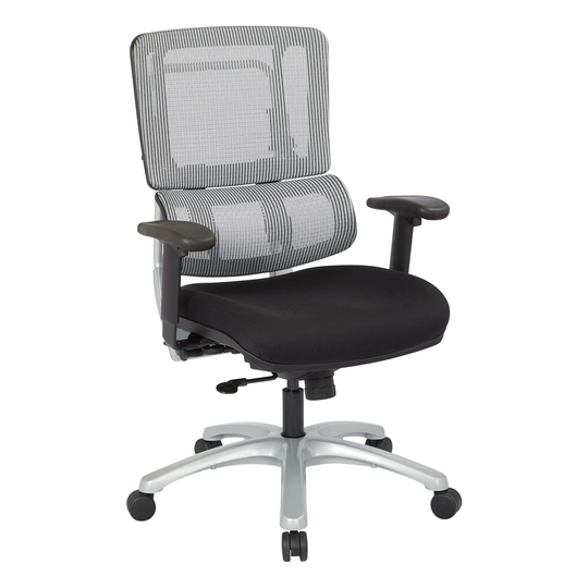 Vertical Grey Mesh Back Office Chair with a Black Coal Freeflex Seat