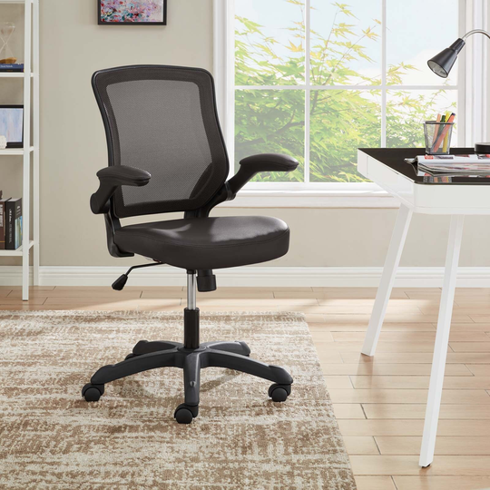 Porch & Den Williamsburg Veer Mesh Back / Vinyl Seat Office Chair