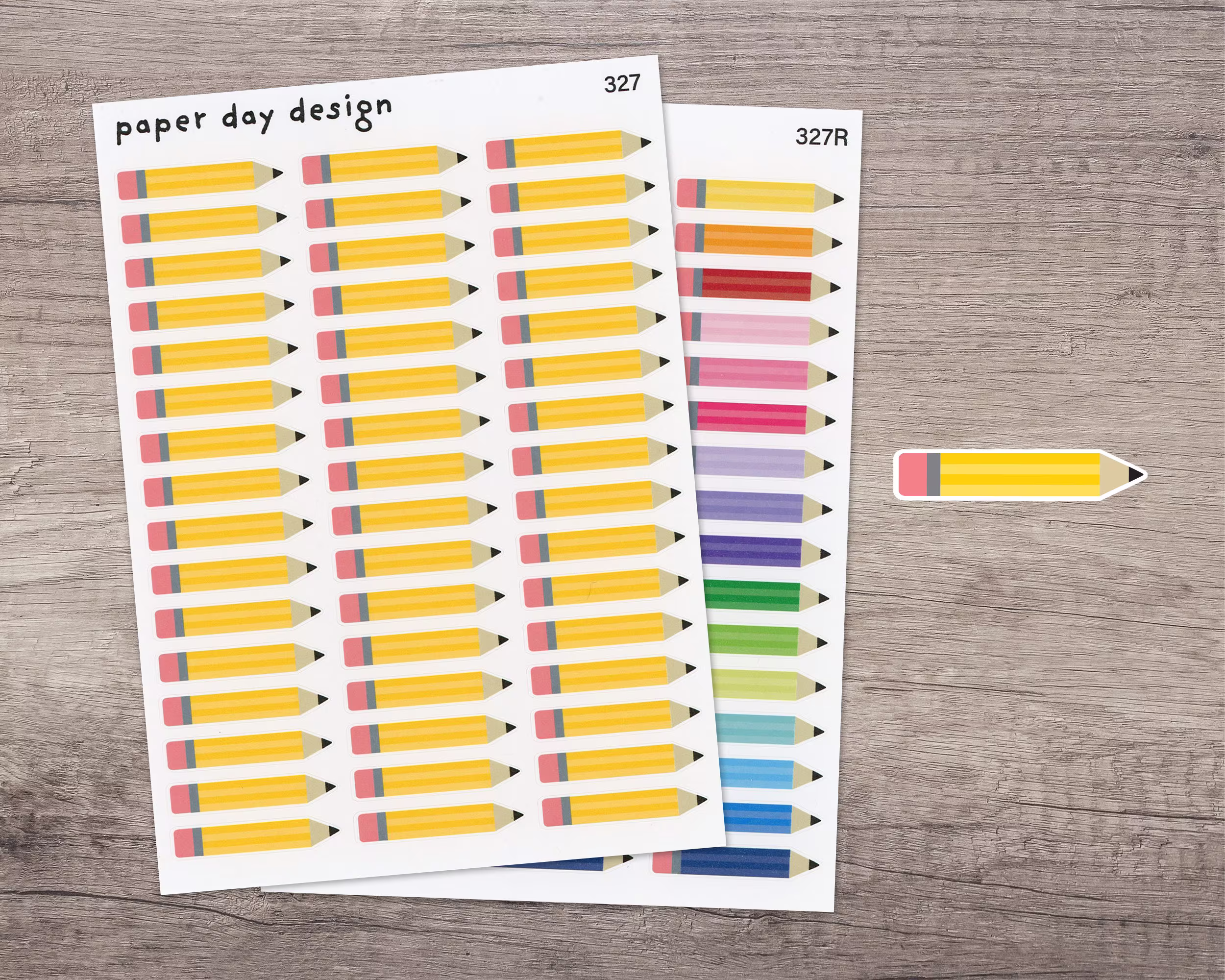 Blank Pencil Label Sticker For Planners Or Calendars [327]