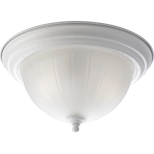 Progress Lighting White 2-light Semi-flush Mount Fixture