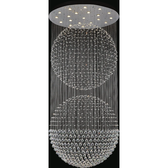 21 Light Flush Mount with Chrome Finish