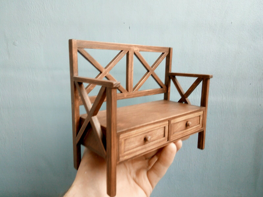 16 Scale Doll Sofa, Furniture, Houses, Roombox, Bjd, Sofa For Dolls, Doll Bench, Bench