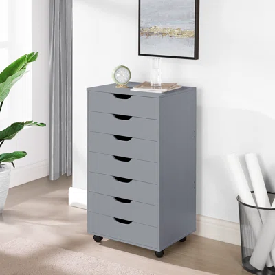 Garysburg 7 Drawer Office File Cabinets Wooden File Cabinets for Home Office Storage Drawer