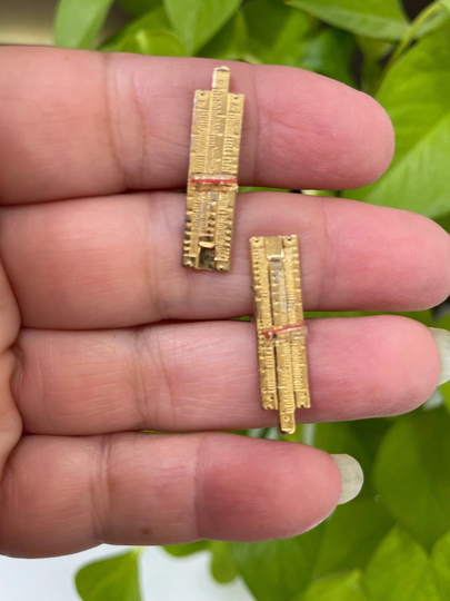 Vintage Novelty Slide Ruler Cufflinks - Engineer Gift Father's Day For Him