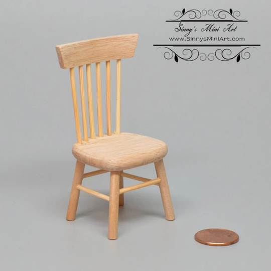 112 Dollhouse Miniature Side Chair, Unfinished Chair Az Cl08652