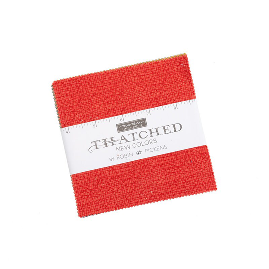 Moda Thatched New Colors Charm Pack 48626Ppn - 25 5"x5" Quilt Squares By Robin Pickens