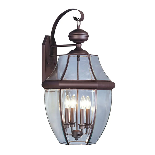 Giuseppe Lighting Four Light Outdoor Wall Lantern Monterey Bronze - Exact Size