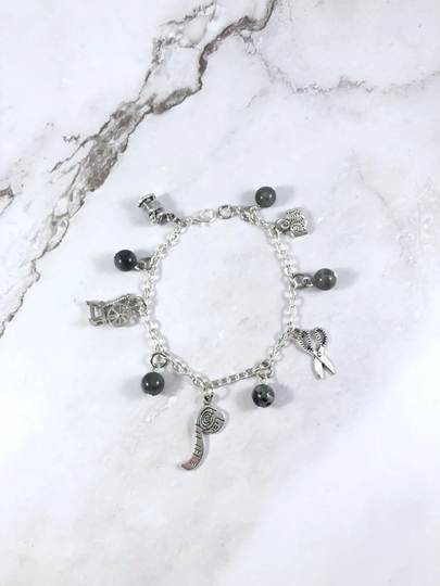 The Fates Charm Bracelet, Moirai, Greek Mythology Jewelry, Hellenic