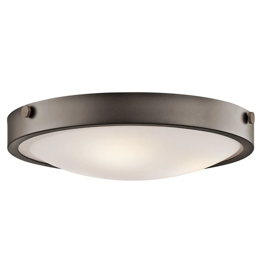 Kichler Lighting Lytham Collection 3-light Olde Bronze Flush Mount