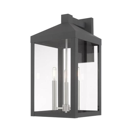 Giuseppe Lighting Three Light Outdoor Wall Lantern Nyack Scandinavi - Exact Size