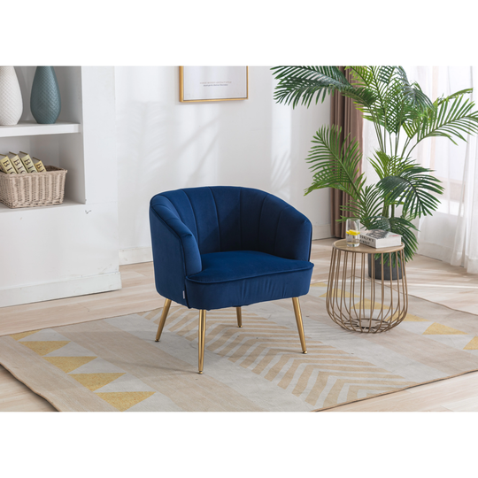 European Style Modern Leisure Single Chair Living Room Accent Chair Velvet Arm Chairs
