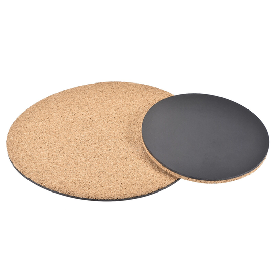 8pcs 4" 6" Round Plastic Cork Plant Mat Cup Coaster Pad for Home Garden Pots - Natural Wood Color - 4 & 6 Inch