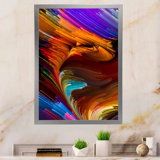 Designart 'Elegance Of Liquid Color VI' Modern Framed Art Print