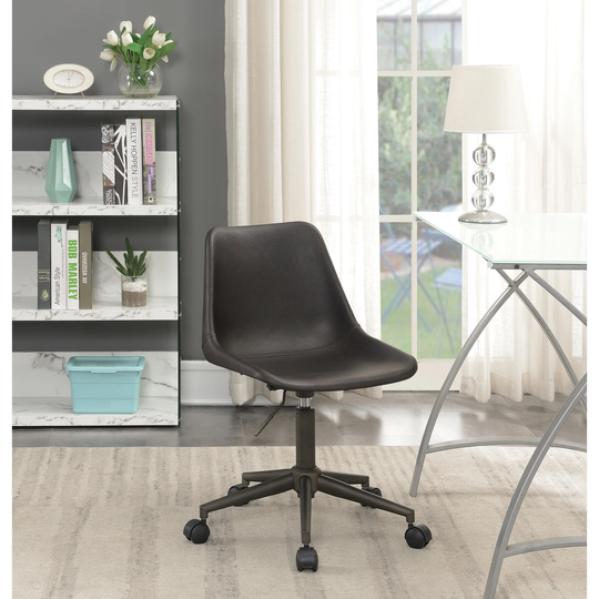 Carbon Loft Mulciber Dark Brown and Rustic Taupe Adjustable Height Office Chair