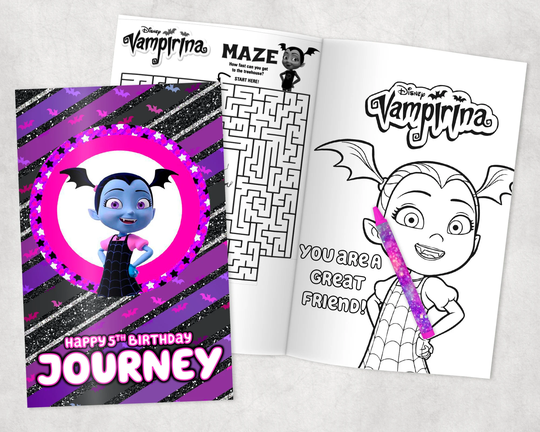 Vampirina Personalized Coloring Books - Custom Party Favors Thank You Gift Birthday Printed & Shipped- 12