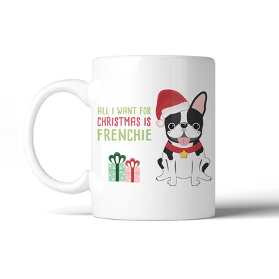 Leesburg Christmas Frenchie Present Coffee Mug