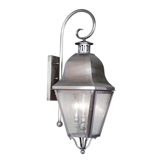 Giuseppe Lighting Three Light Outdoor Wall Lantern Amwell Vintage P - Exact Size