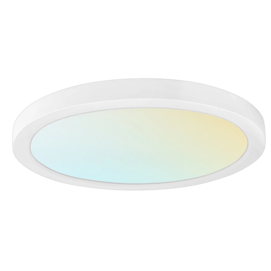 Luxrite 9" LED Flush Mount Ceiling Light 18W 3 Color Selectable 1200 Lumens Dimmable Damp Rated ETL Listed