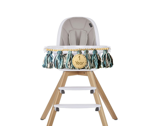 Modern Style High Chair Banner First Birthday, Banner 1St First Birthday Decorations