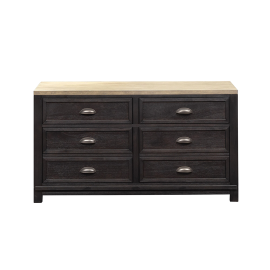 Heatherbrook Charcoal & Ash Wire Brushing Credenza