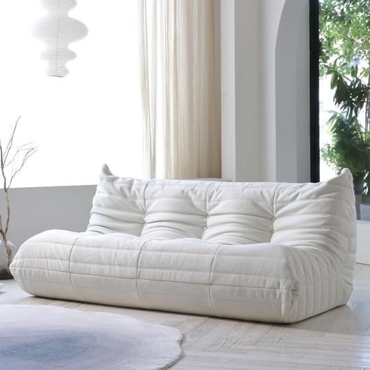 Memory Foam Floor Chair, Comfortable Back Support Lazy Sofa, Comfy for Reading Game Meditating,Teddy Fabric