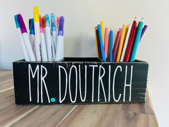 Personalized Pencil Holder - School Gift Holiday Teacher Personalized Desk Decor Teacher Appreciation
