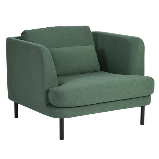 Homylin 38.2 in. W Square Arm Fabric Upholstered Contemporary Straight Sofa in Green