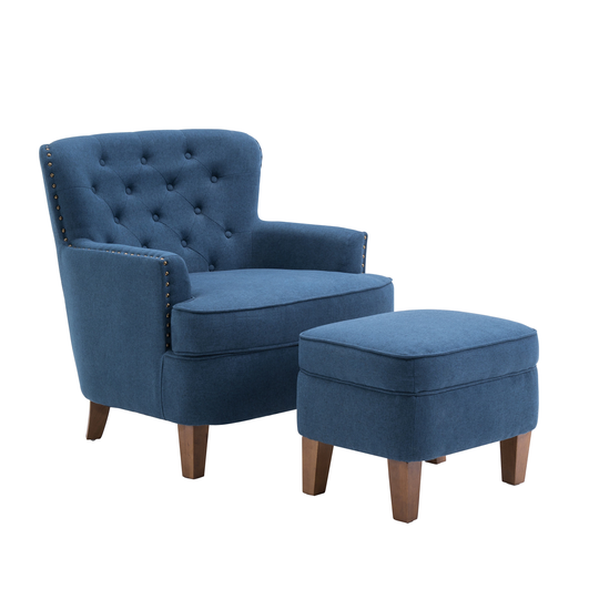 Porthos Home Idir Accent Chair, Fabric Upholstery, Rubber Wood Legs