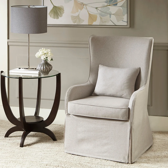 Regis Accent chair with Removable Cushion,25"W x 30.25"D x 39.75"H,Cream