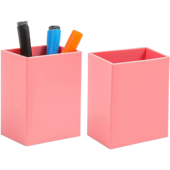 Magnetic Pen Holder for Refrigerator, Locker, or Whiteboard (Pink, 2 Pack)