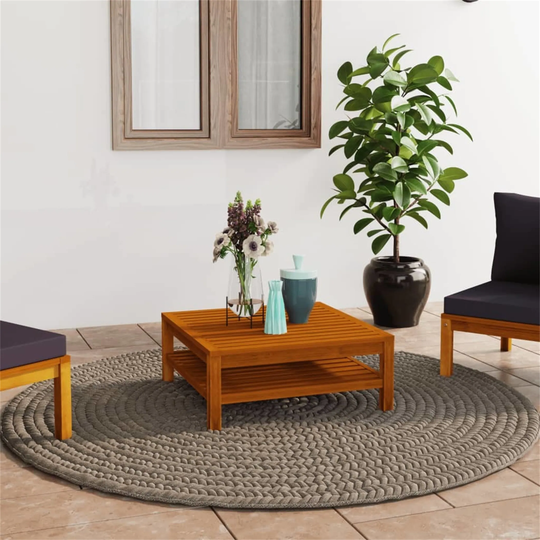 Coffee Table 25.6"x25.6"x13.8" Solid Acacia Wood End Table Side Table
