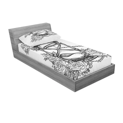 Pencil Drawing Hourglass Sheet Set