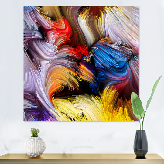 Designart 'Elegance Of Liquid Color X' Modern Canvas artwork