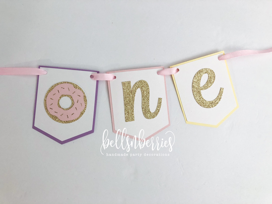 Donut High Chair Banner/Grow Up Birthday Highchair