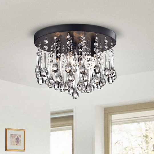Scelene Crystal 4-light Flush Mount