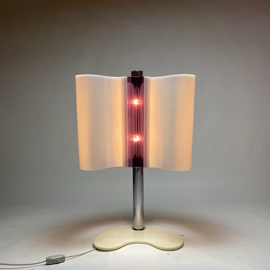 Very Special Space Age Acrylic Table Or Floor Lamp By Foscarini, Italy 1970S