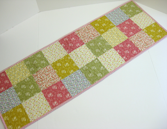 Quilted Table Runner, Patchwork Runner