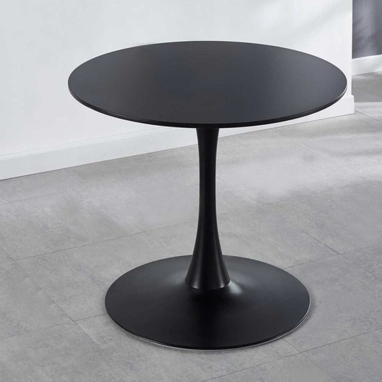 Round Dining Table for 2-4 people, Pedestal End Table Coffee Table