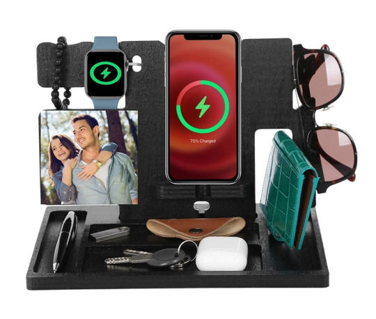 Wooden Organizer Best Gift For Her Him Christmas Noel Thanksgiving Halloween New Business Home