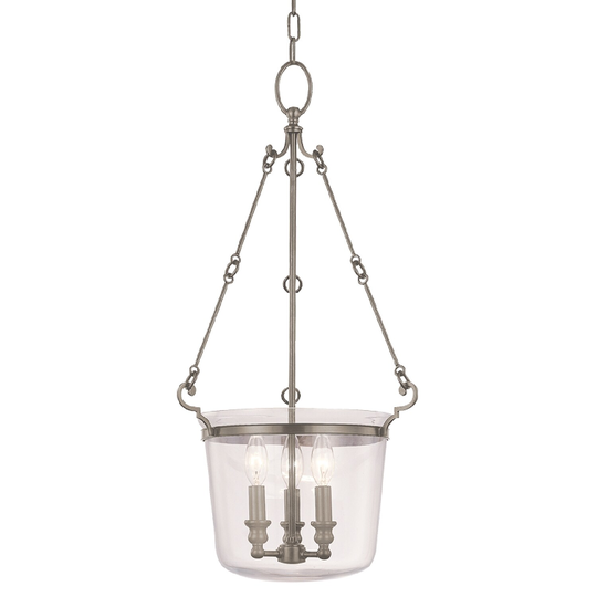 Hudson Valley Quinton 3-light Pendant, Historic Nickel