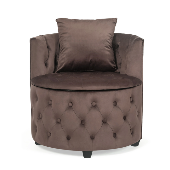 Adeco Modern Leisure Chair Multi-Function Velvet Accent Chair - 26"D x 26"W x 24.8"H
