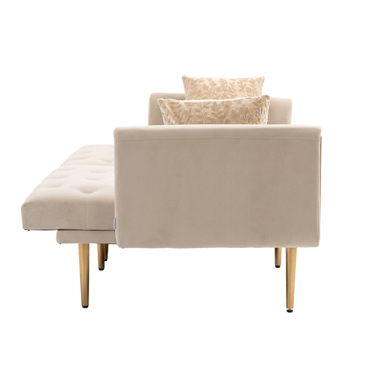 Mid Century Modern Velvet Couch Convertible Sofa Bed Recliner Couch Accent Sofa Loveseat Sofa