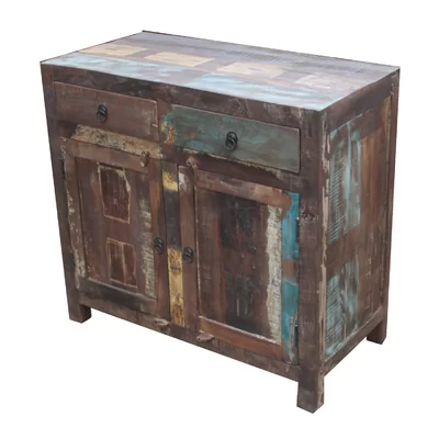 Gracie Reclaimed Wood 2-Door 2 Drawer Sideboard Accent Cabinet