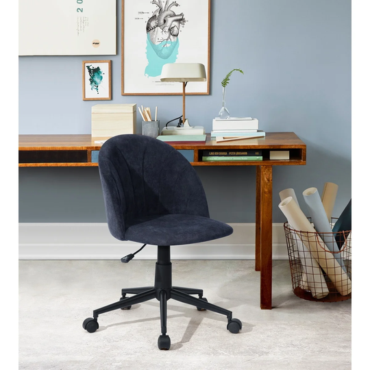 Homylin Swivel Home Office Chair Two-Tone Fabric Upholstered
