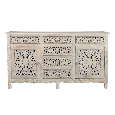 Lawrence 66" Floral Carved Sideboard
