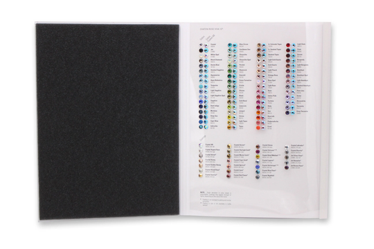 Rhinestone Color Chart - Preciosa Viva 12 Sample Card